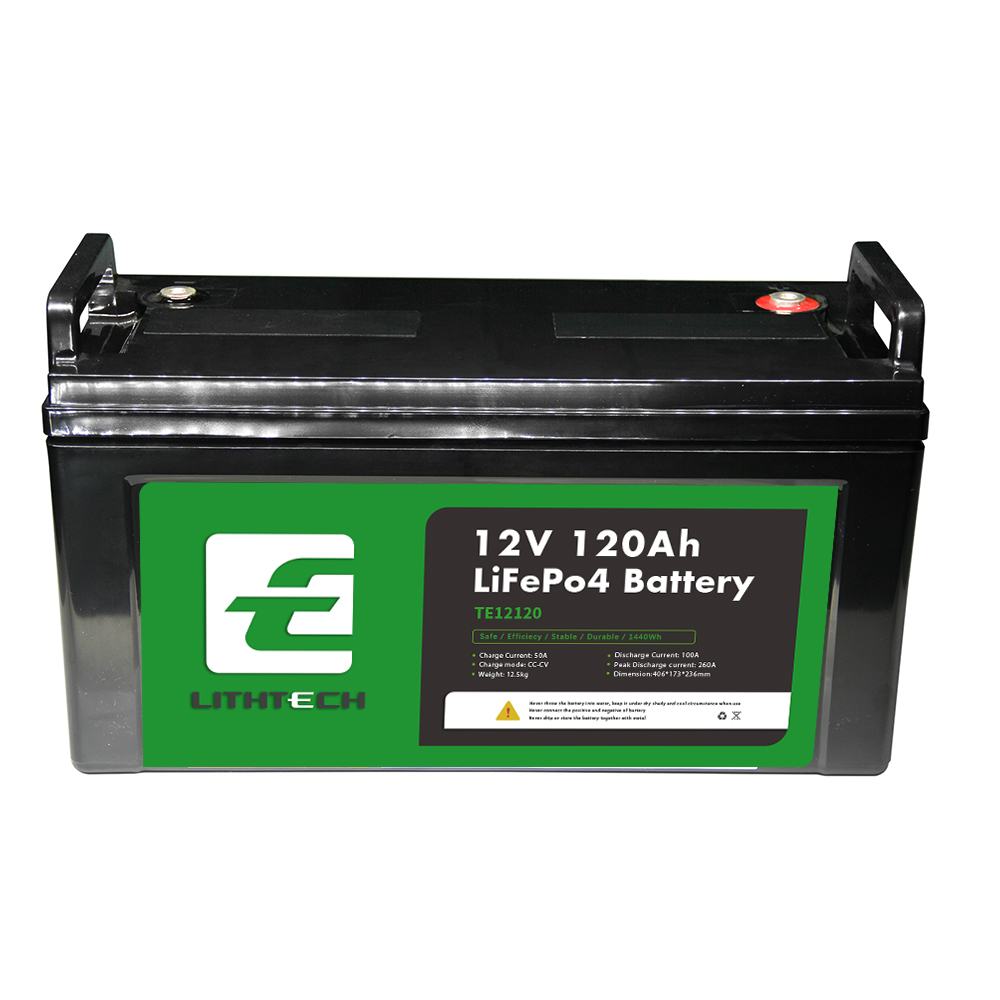 Lithtech 12V 120Ah Solar Battery Pack Deep Cycle BMS - Buy battery 12v ...